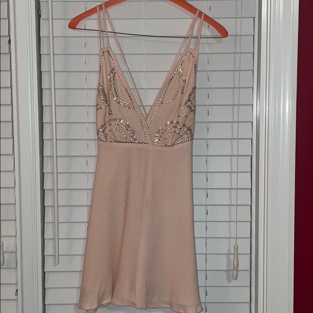 Pink strappy dress